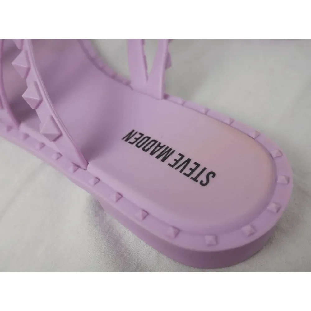 Steve Madden Women's Skyler-J Studded Jelly Lilac 7M - Picture 5 of 8